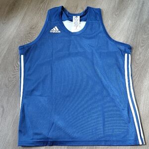 🆕Adidas REVERSIBLE Blue to White Sleeveless Top NWT